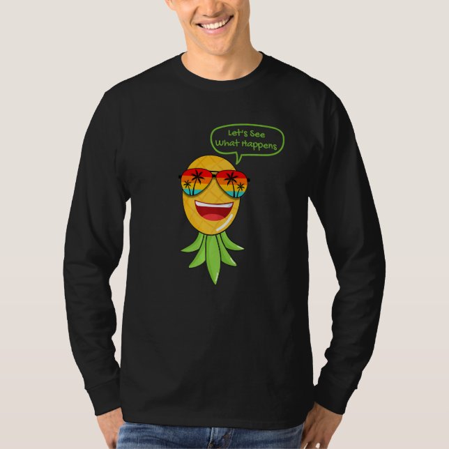 Party Mode Upside Down Pineapple Swinger Vanilla S T-Shirt (Front)