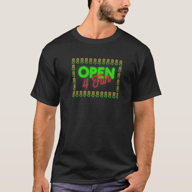 Party Mode Upside Down Pineapple Swinger Vanilla S T-Shirt (Front)