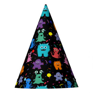 Party Monster Pattern Colourful Monsters Kids Part Hat