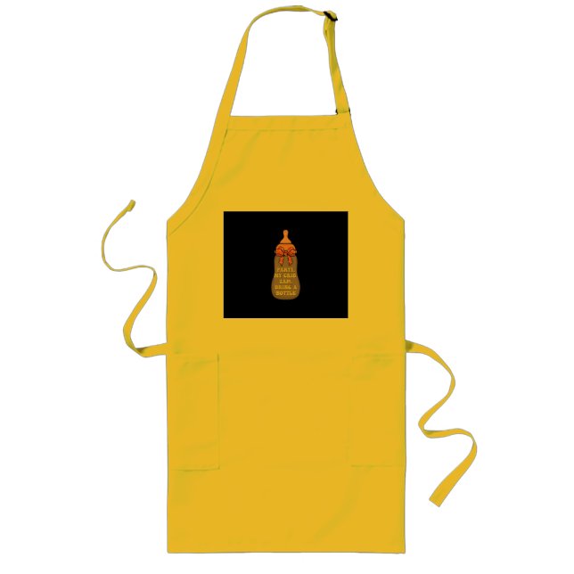Party my crib  2am bring a bottle long apron (Front)
