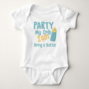 Party My Crib Baby Bodysuit