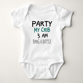 Party My Crib Baby One Piece Bodysuit
