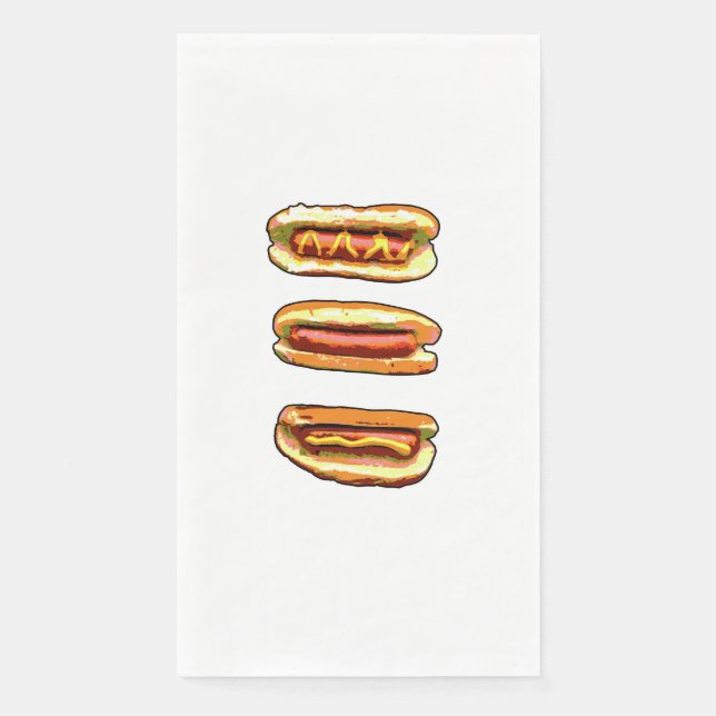 party napkin with hot dog (Front)