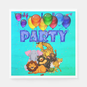 Party Napkins with animals