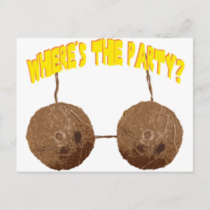 party nuts invitation postcard