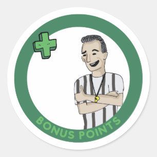Party of 5 Bonus Points Classic Round Sticker