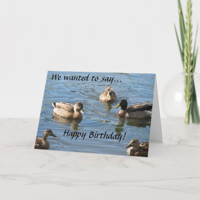 Party of Ducks Birthday Card (Front)