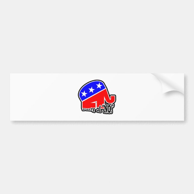 Party of NO (w txt) Bumper Sticker (Front)