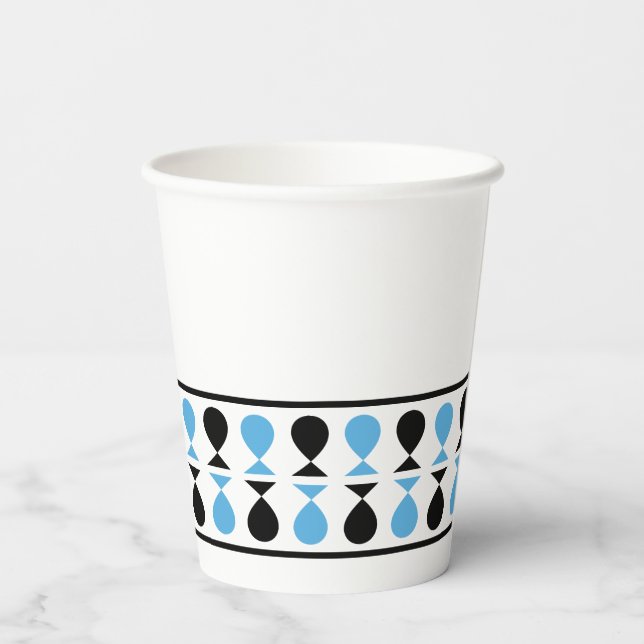 Party On! Blue Paper Cups (Back)