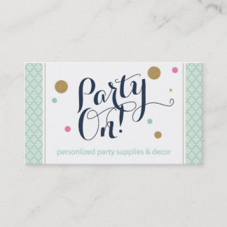 Party On Designs Business Card