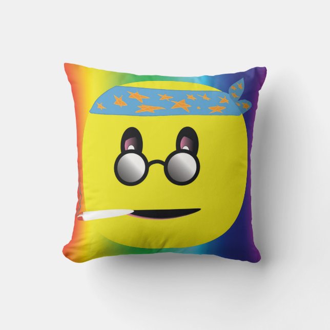 Party On Yellow Face Cushion (Front)