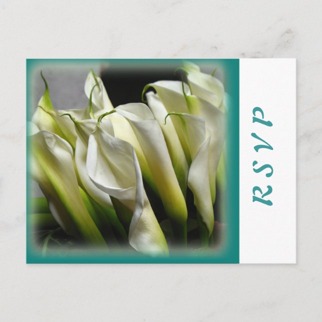 Party or wedding RSVP postcards - Calla Lilies (Front)