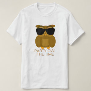 Party Owl the Time T-Shirt