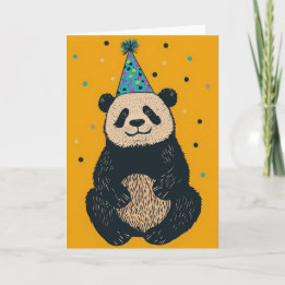 Party Panda Greeting Card – Fun and Festive Design