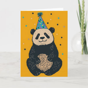 Party Panda Greeting Card – Fun and Festive Design