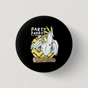 Party Parrot Bird 3 Cm Round Badge