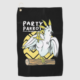 Party Parrot Bird Golf Towel