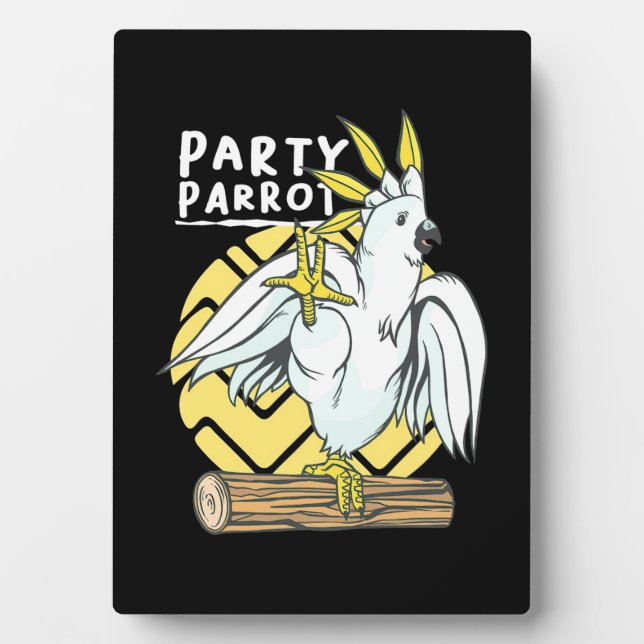 Party Parrot Bird Plaque (Front)