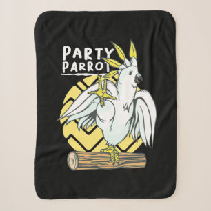 Party Parrot Bird Sherpa Blanket
