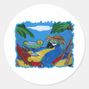 PARTY PARROT CLASSIC ROUND STICKER