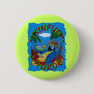Party Parrots 6 Cm Round Badge