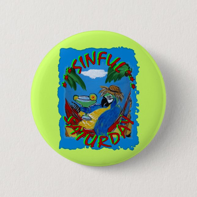 Party Parrots 6 Cm Round Badge (Front)