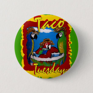 Party Parrots 6 Cm Round Badge