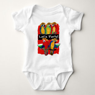 PARTY PARROTS BABY BODYSUIT