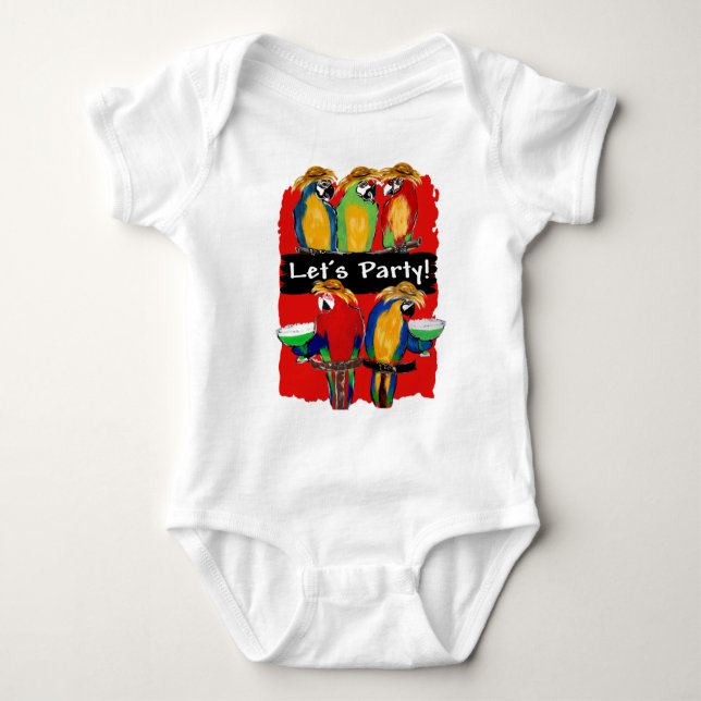 PARTY PARROTS BABY BODYSUIT (Front)