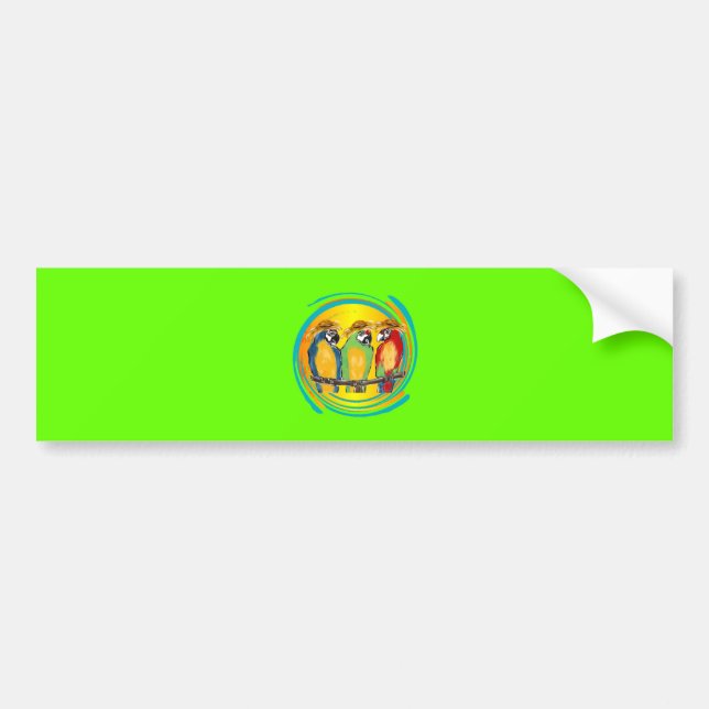 PARTY PARROTS BUMPER STICKER (Front)