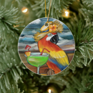 Party Parrots Ceramic Ornament