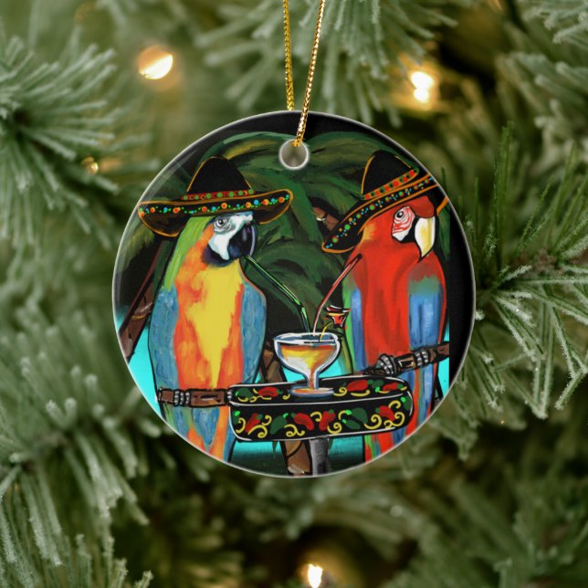 Party Parrots                          Ceramic Ornament (Tree)