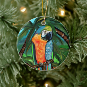 Party Parrots    Ceramic Ornament