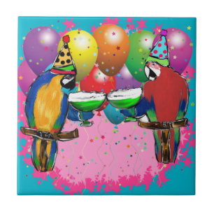PARTY PARROTS CERAMIC TILE