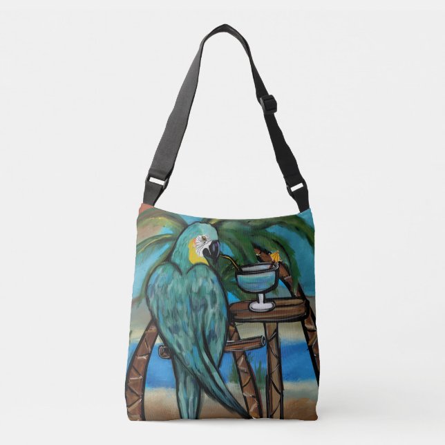 Party Parrots            Crossbody Bag (Front)