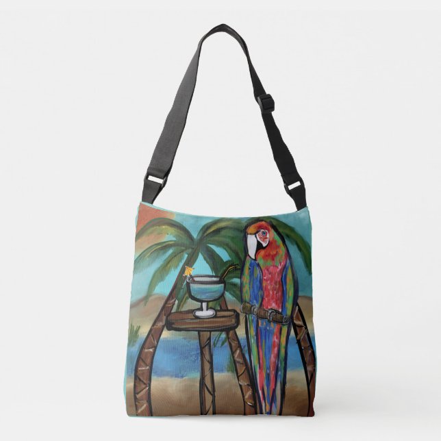 Party Parrots             Crossbody Bag (Front)