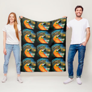 Party Parrots Fleece Blanket