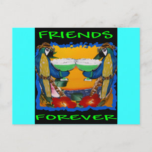 Party Parrots Invitation Postcard