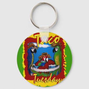 Party Parrots Key Ring