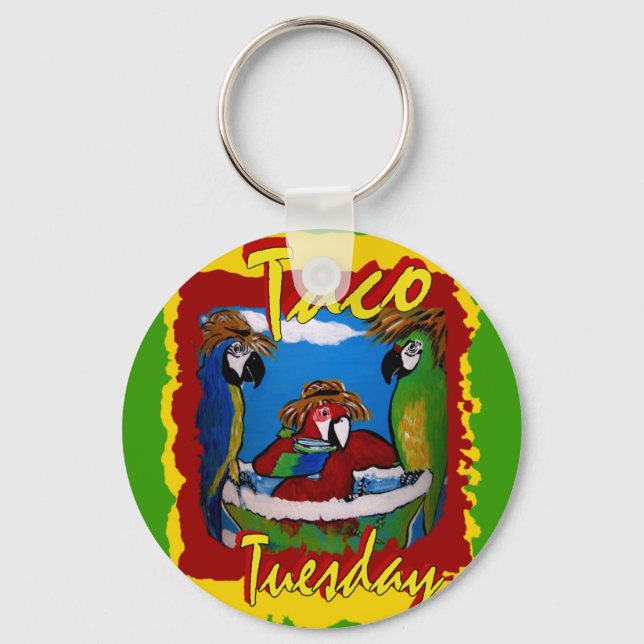 Party Parrots Key Ring (Front)