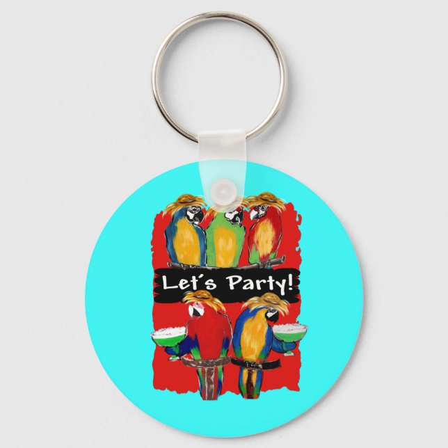 PARTY PARROTS KEY RING (Front)