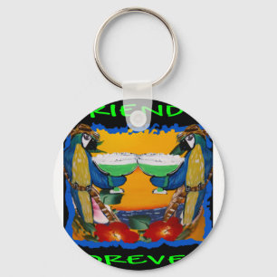 Party Parrots Key Ring
