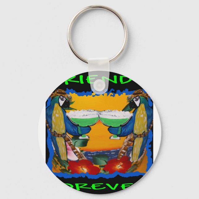 Party Parrots Key Ring (Front)