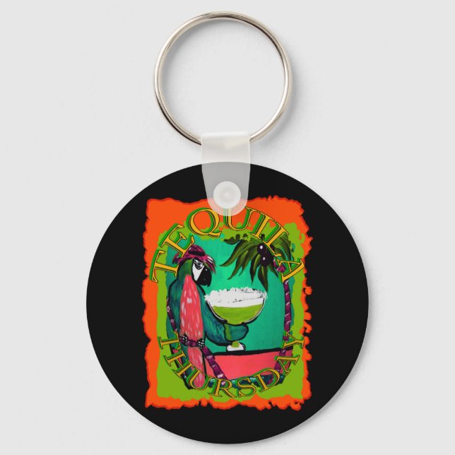 Party Parrots Key Ring (Front)