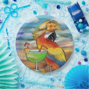 Party Parrots Paper Plate