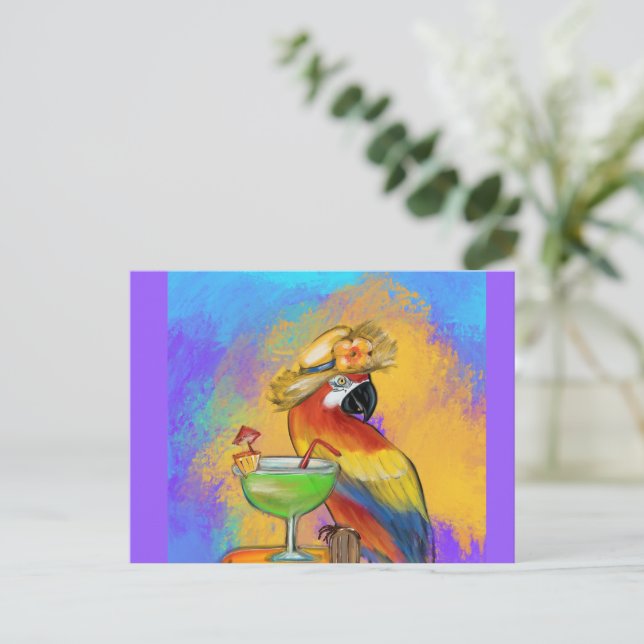 Party Parrots Postcard (Standing Front)