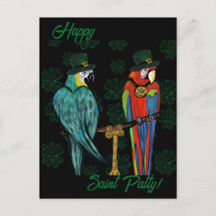PARTY PARROTS        POSTCARD