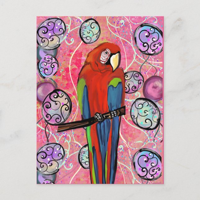 PARTY PARROTS        POSTCARD (Front)