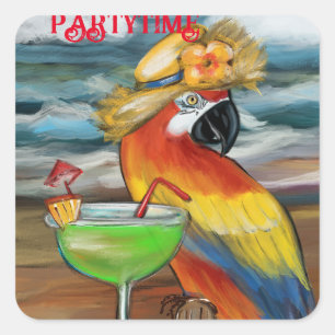 Party Parrots                Square Sticker