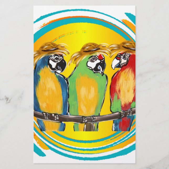 PARTY PARROTS STATIONERY (Front)